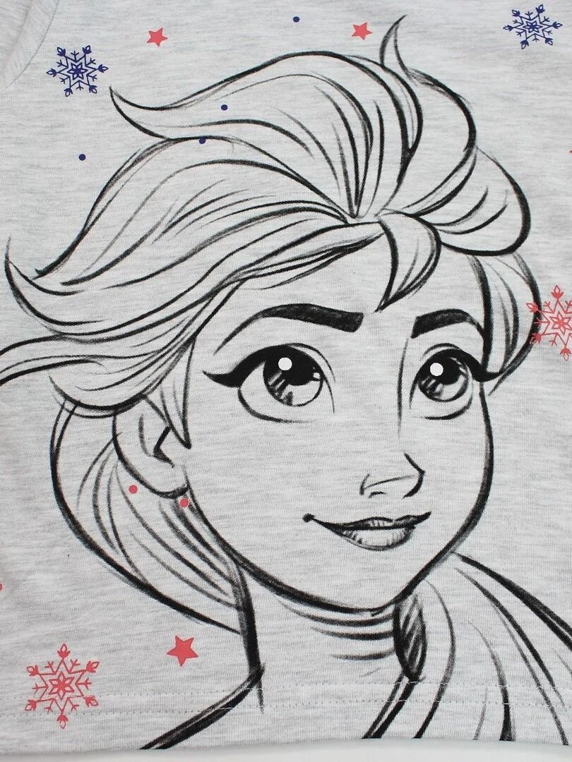 Disney   Pyjama fille imprimé La Reine Des Neiges en coton   Bleu