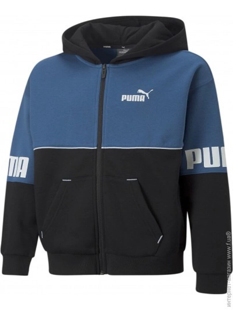 Sweatshirt capuche 'Puma' 'JR Power Colorblock' Bleu