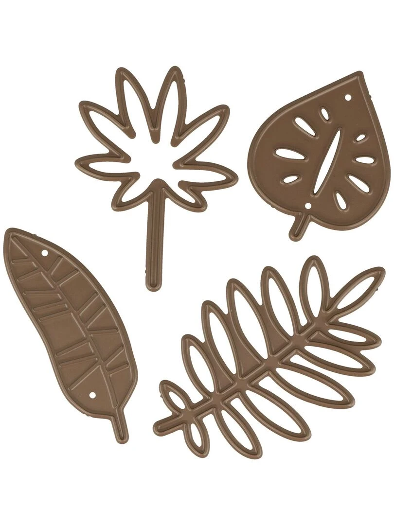 Matrices de découpe 4 minies feuilles tropicales N/A