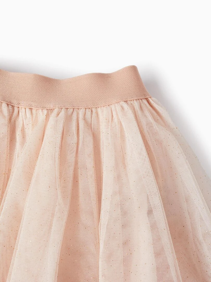 Jupe en tulle avec brillants pour fille LETS PARTY Rose clair