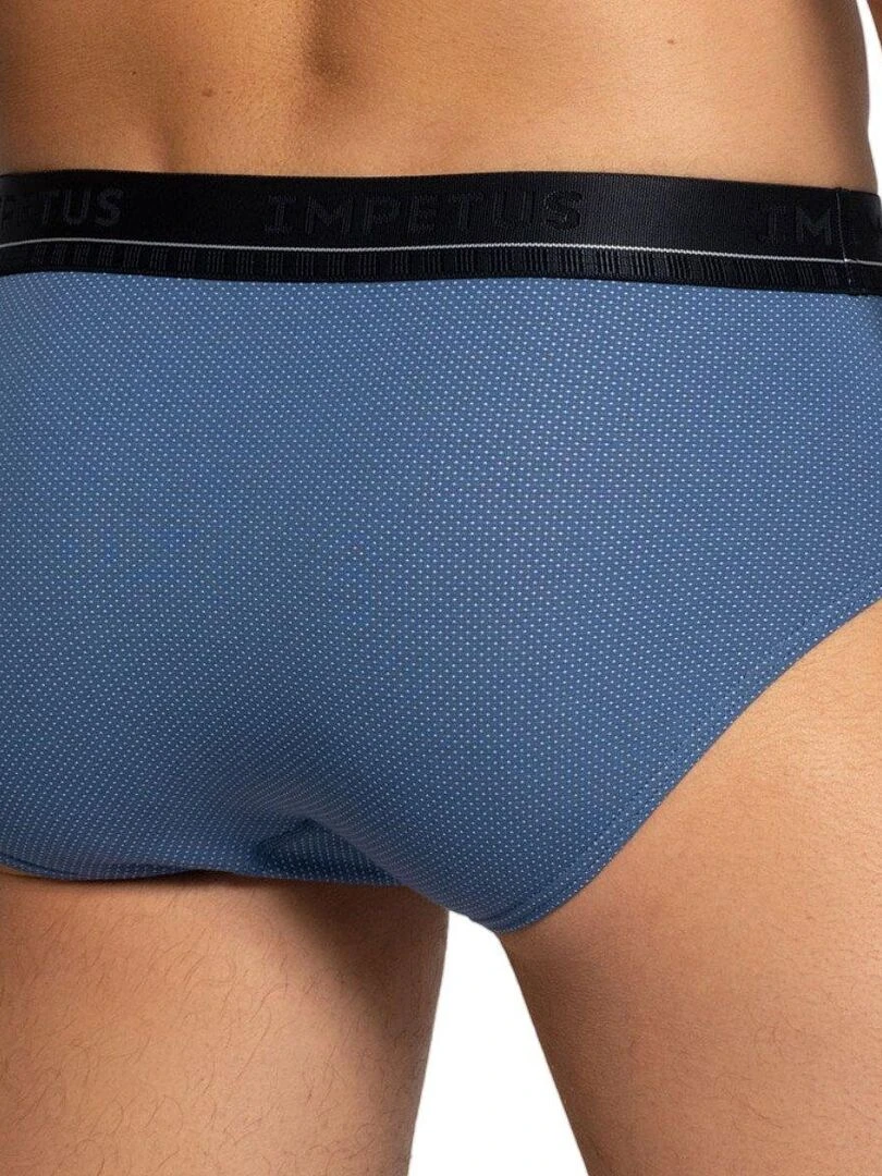 Pack de 2 slips uni et à petit pois en coton Coco   Bleu