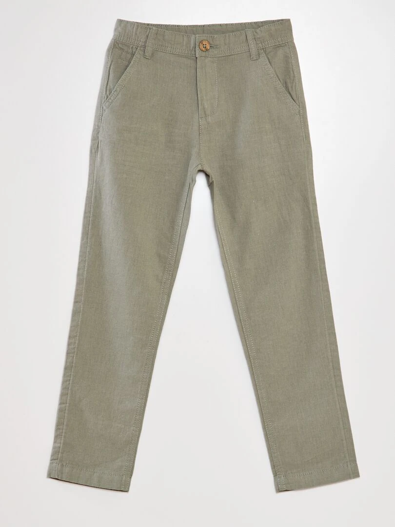 Pantalon chino léger Vert