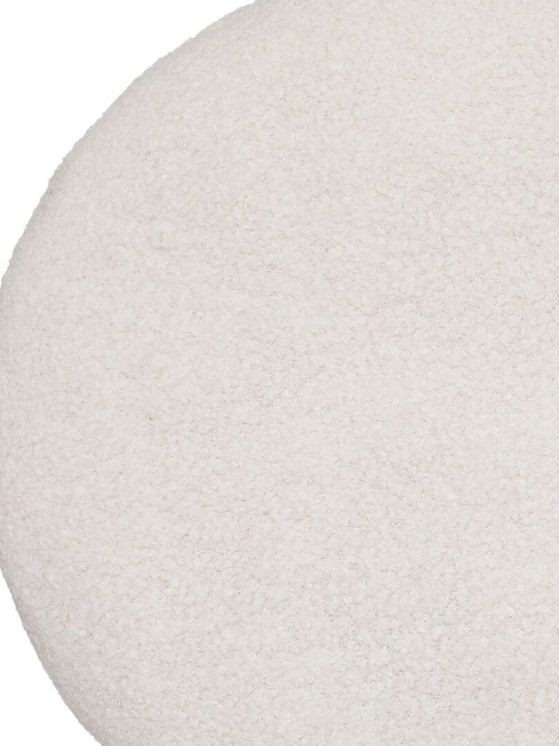 Coussin uni en polaire et bouclette Beige coquille
