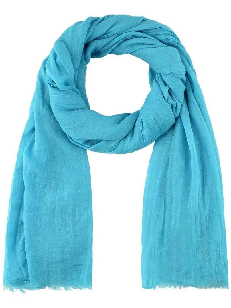 Chèche Froissé Touch Bleu turquoise