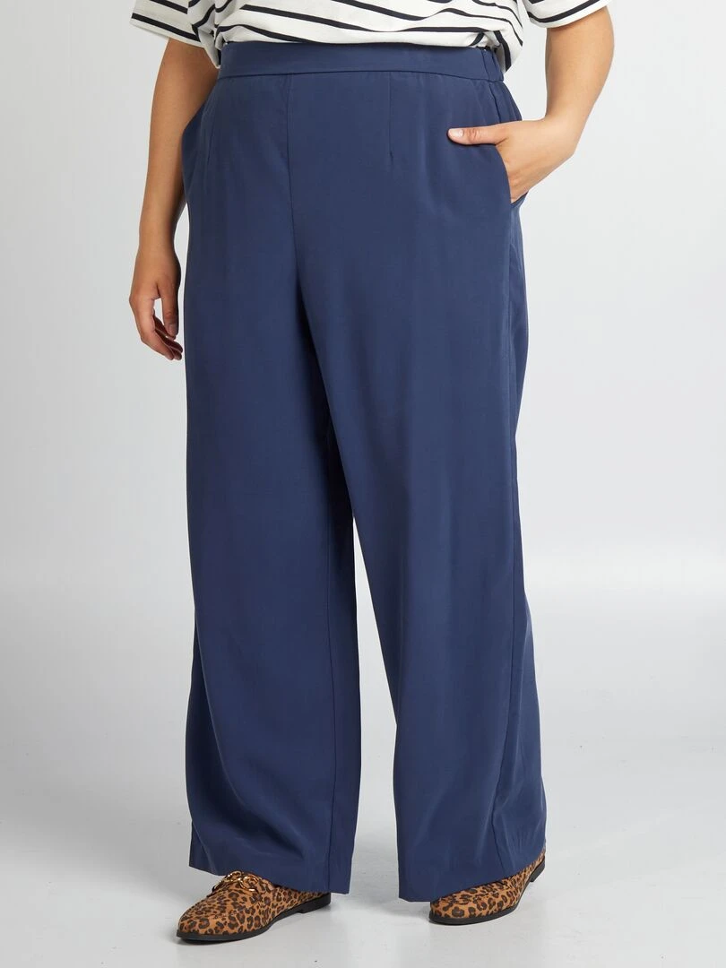 Pantalon tailleur droit Bleu