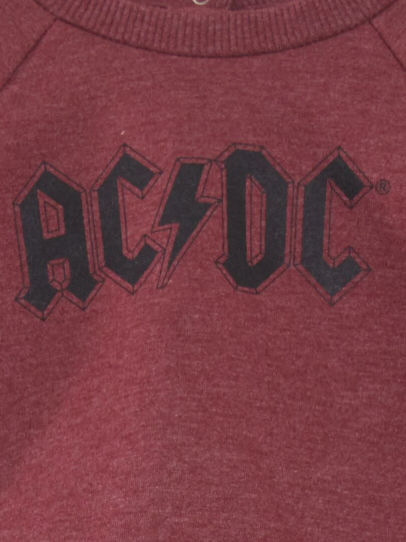 Sweat en molleton 'AC/DC'   Rouge