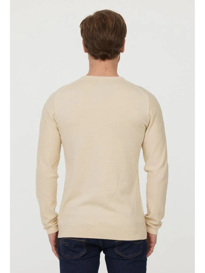 Lee Cooper Pull manches longues coton regular CIFAR Beige