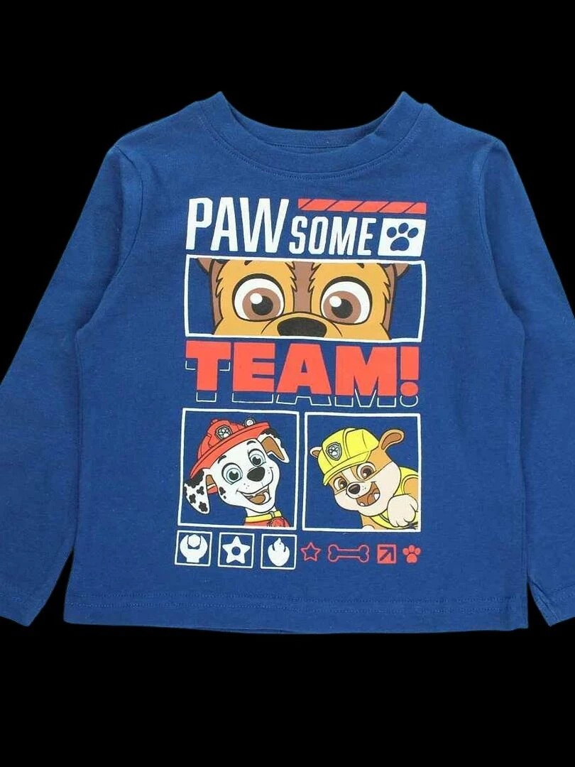 La Pat' Patrouille Pyjama garçon imprimé La Pat' Patrouille en coton Bleu marine