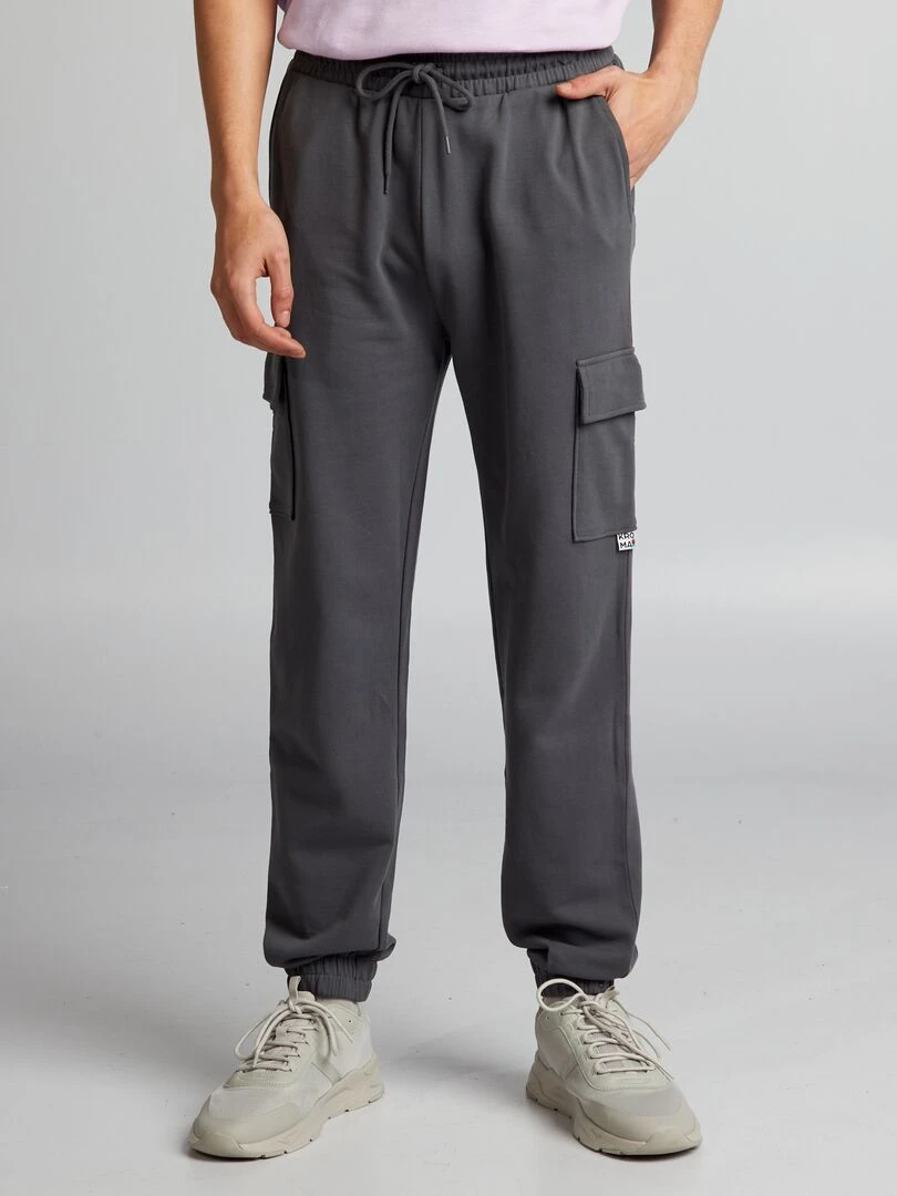 Pantalon de jogging avec poches multipoches Gris souris