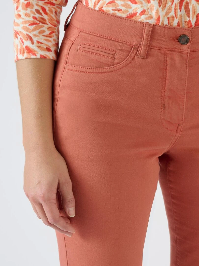 Pantalon 7/8ème boutons bas de jambes   Damart   Abricot