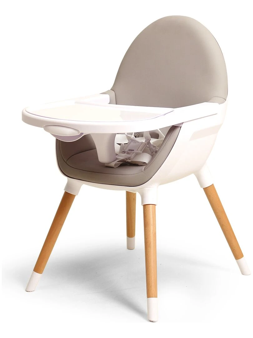 WEBABY   Chaise haute Blanc et Gris   Gris