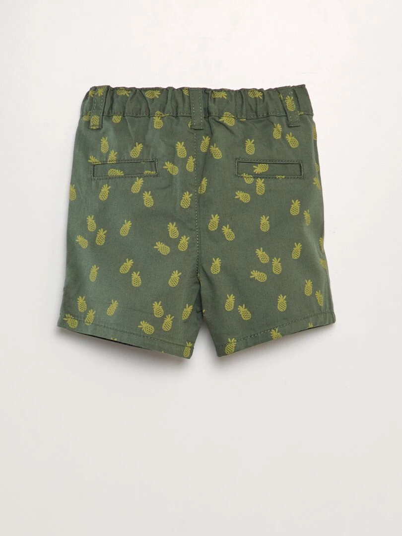 Short chino en twill   Vert sapin