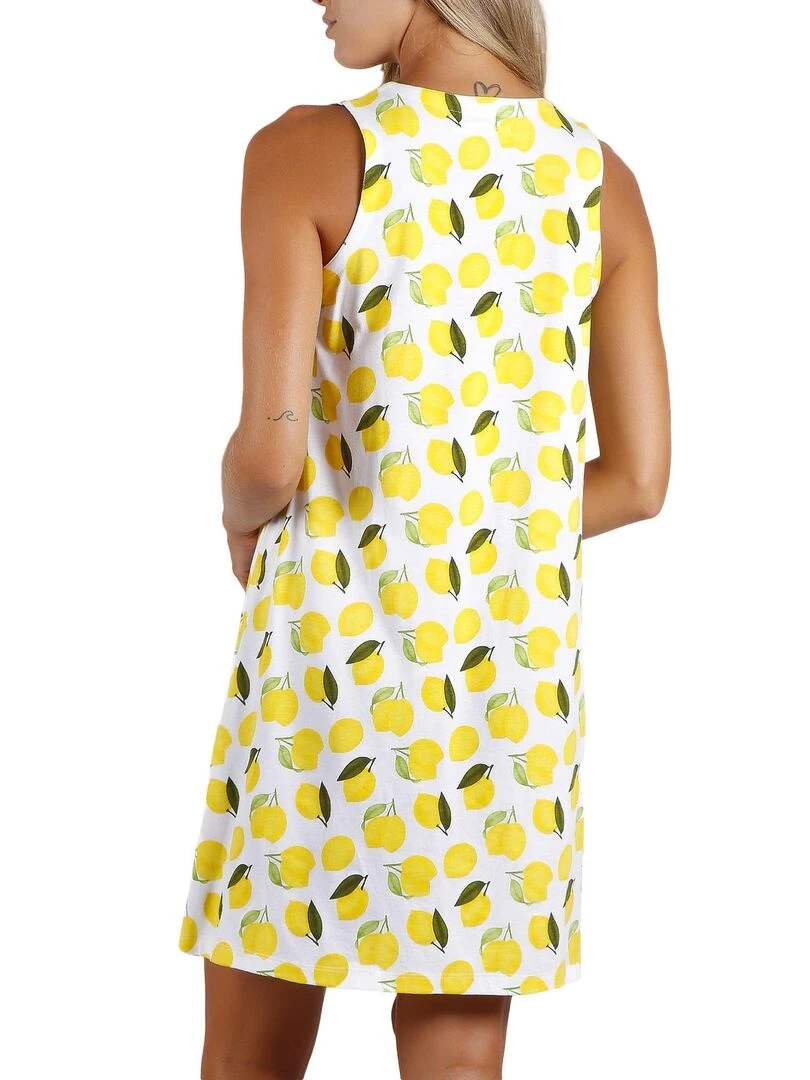 Robe estivale sans manches Lemons Multicolore