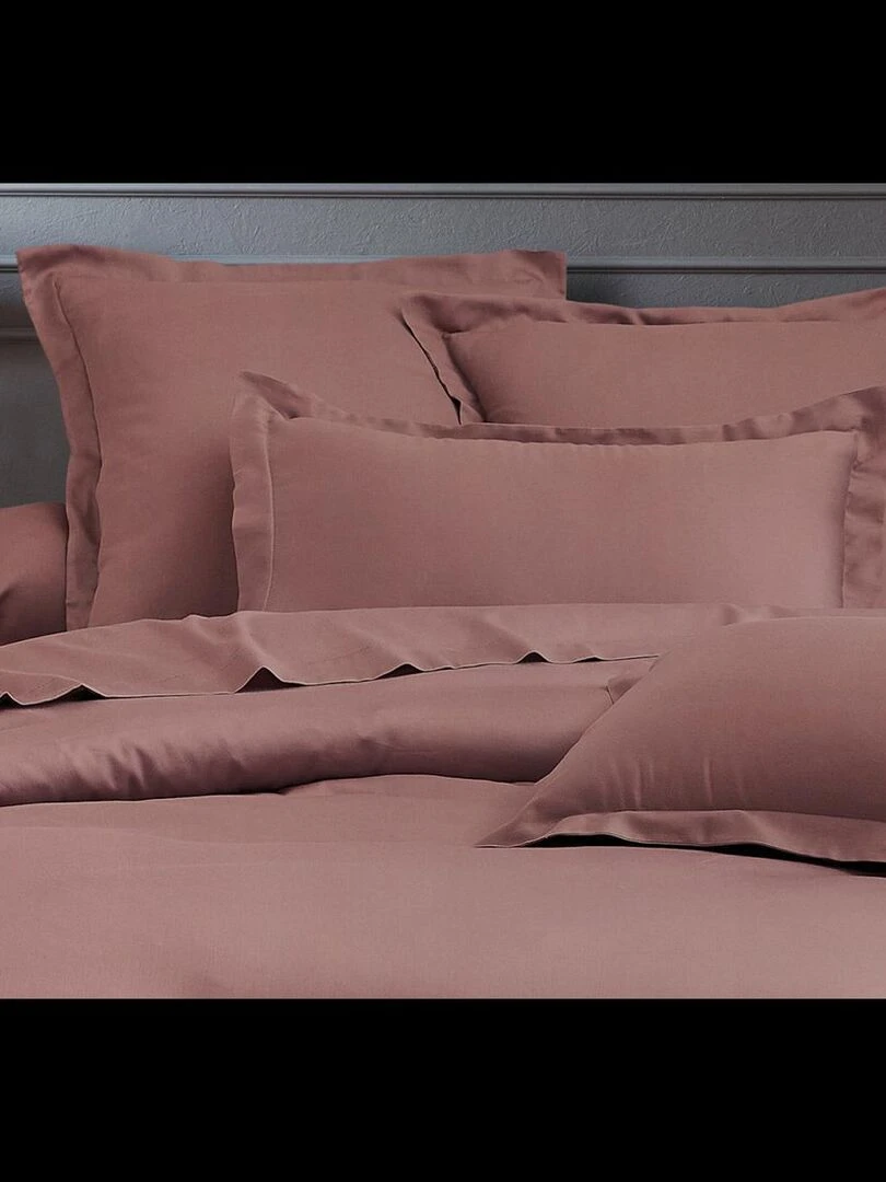 Blanc Avenue Lot De 2 Taies D'oreiller 63x63 Cm Satin De Coton Rose