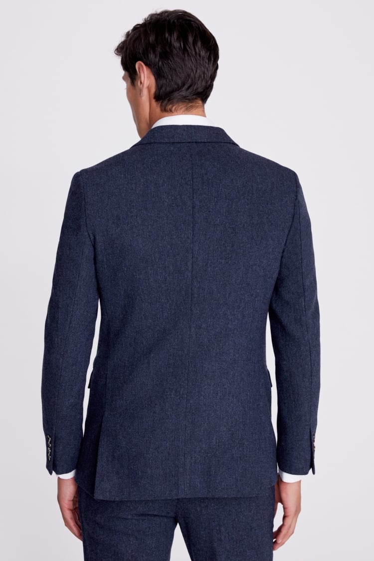 Slim Fit Navy Black Check Jacket   Buy Online at Moss