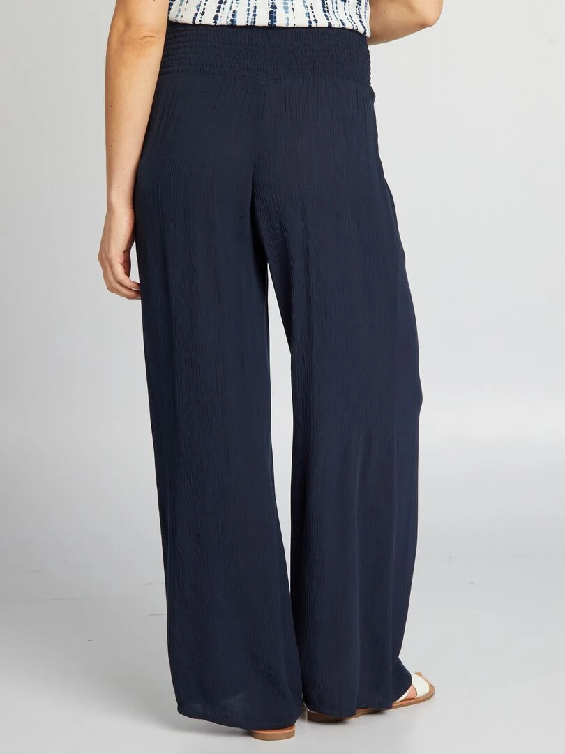 Pantalon grossesse avec base élastiquée   bleu marine