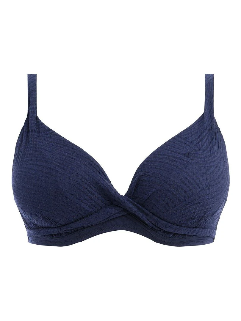 Haut de maillot de bain plongeant à armatures Ottawa   Bleu