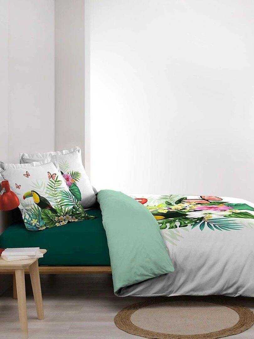 Housse de couette + 2 taies d'oreiller Honolulu   Vert