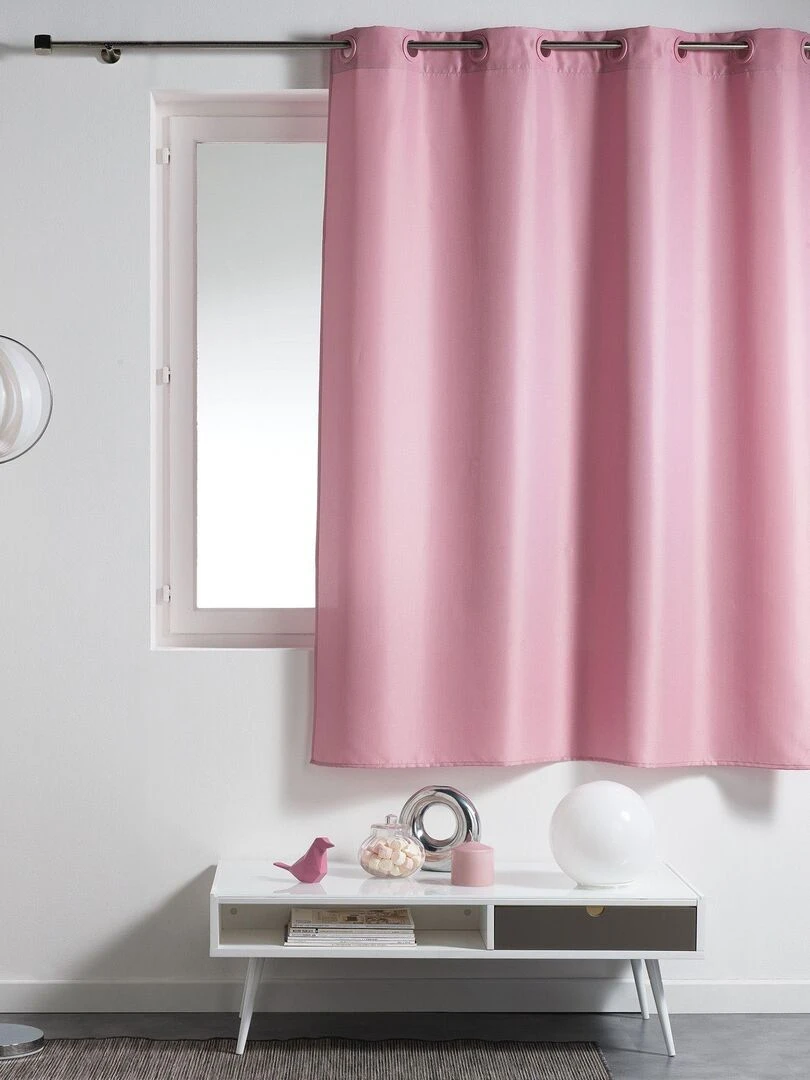 Rideau a oeillets plastique collection Essentiel top color Rose