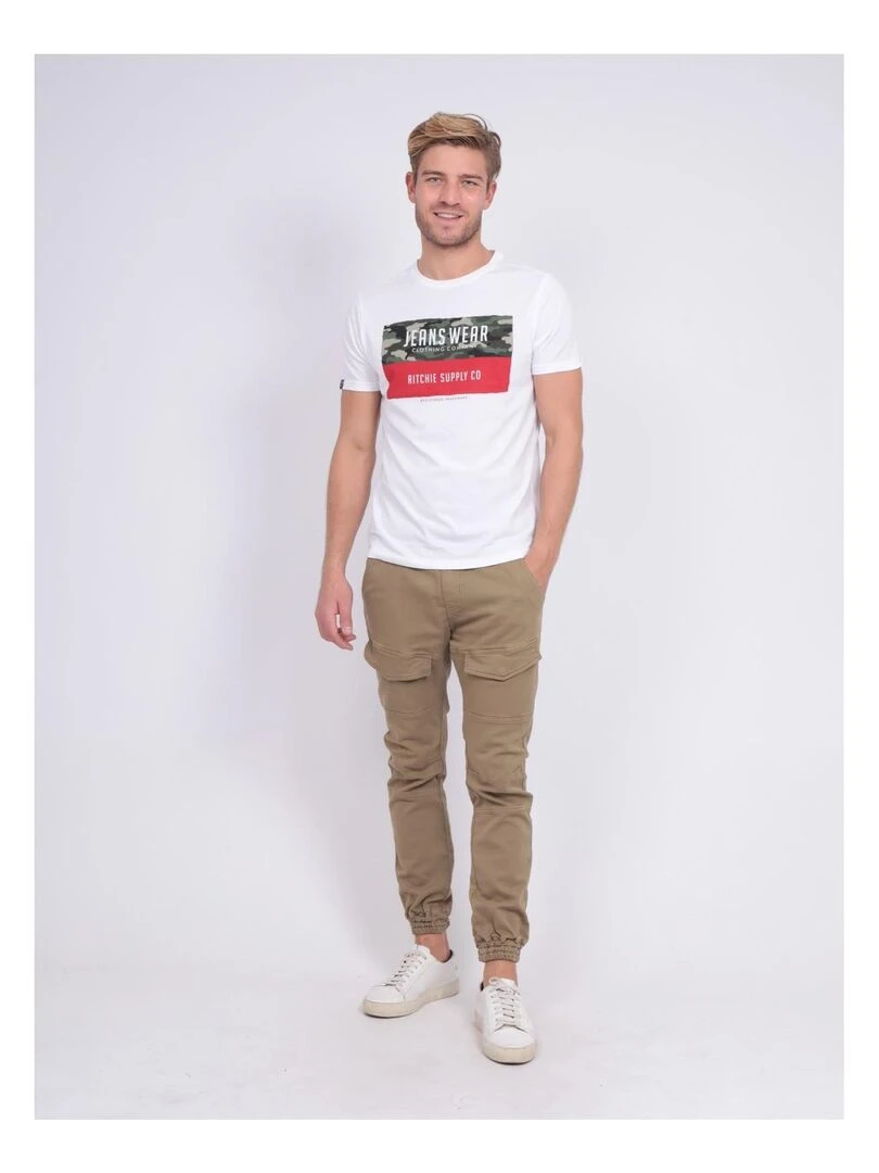 T shirt col rond NALTINO   Blanc