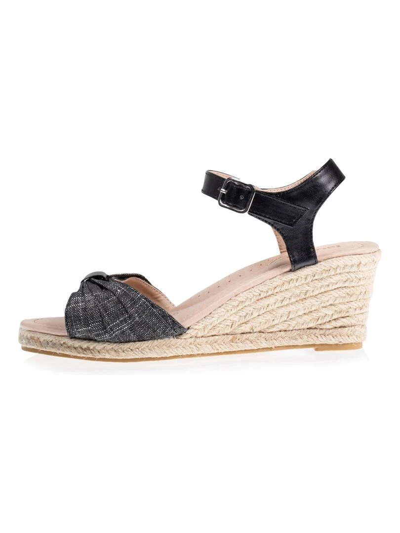 Espadrilles Femme ouverte à talon Noir   Noir