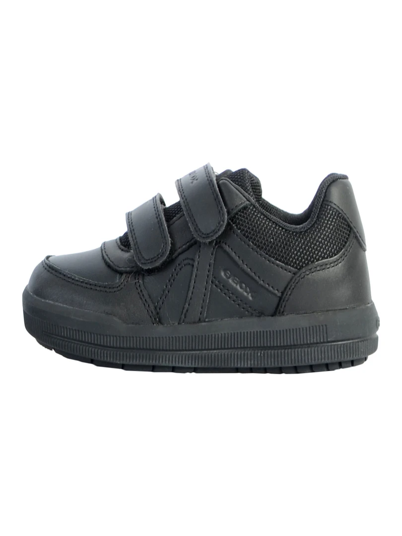 Basket Cuir Enfant/garçons Geox Arzach Noir