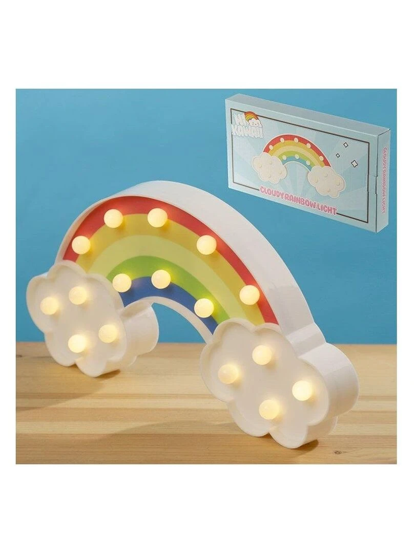 Lampe ou Veilleuse Mi Kawai Nuage & Arc en ciel LED Blanc