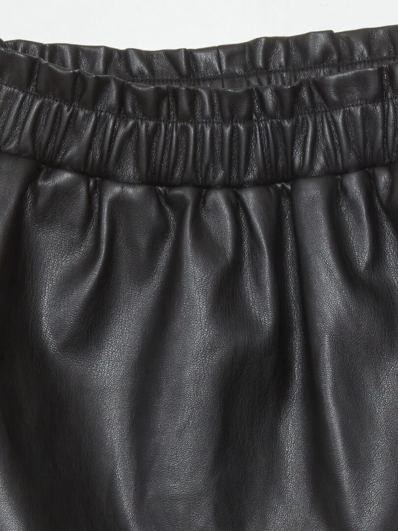 Jupe en simili paper bag   noir