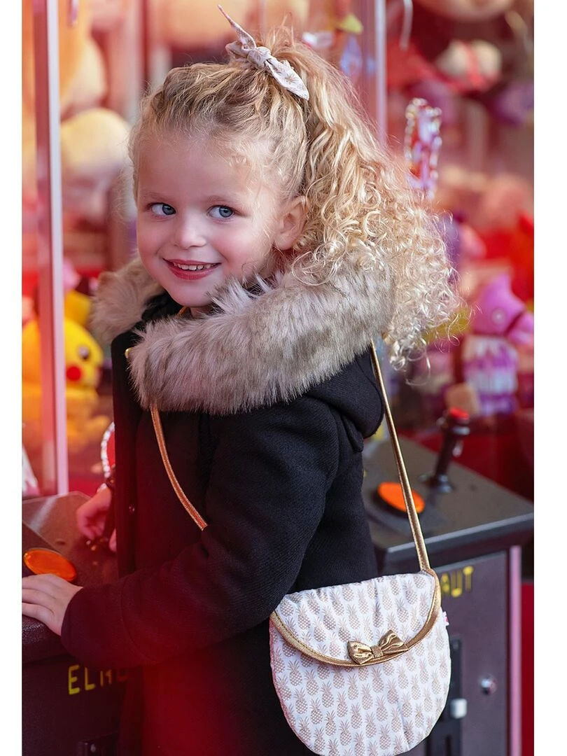 Chouchou élastique avec nœud  Mousseline   Moutarde