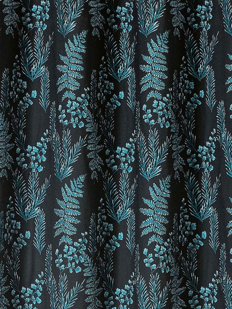 Rideau d'ameublement aux feuillages divers   Bleu