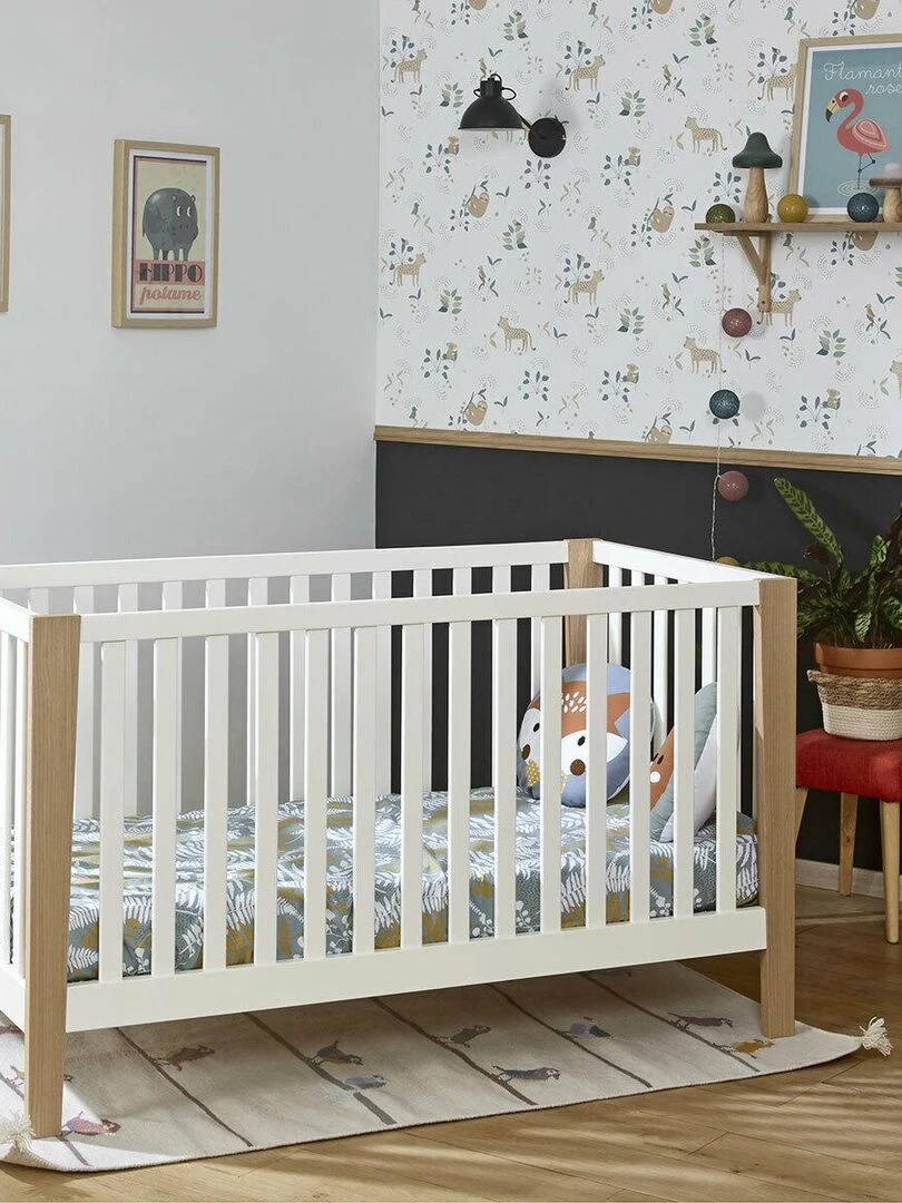 Pack lit bébé avec matelas Olympe   AKITEN RETAIL   Blanc