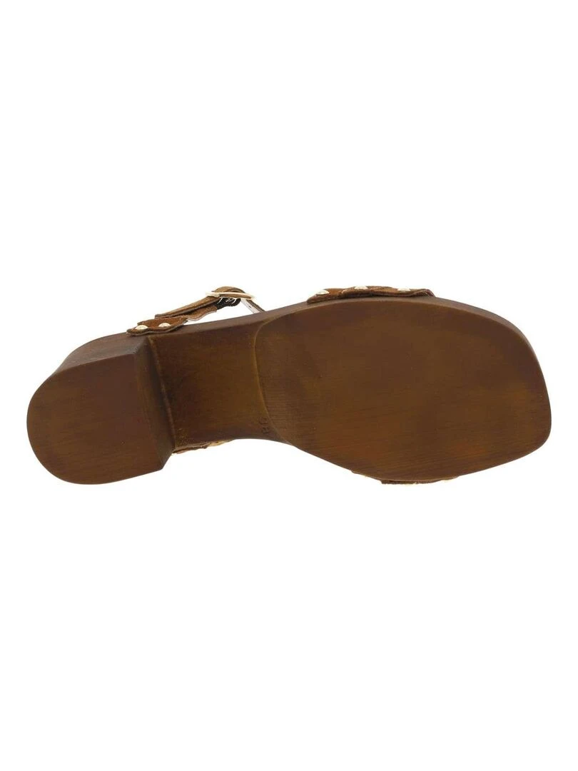 MARCO TOZZI   Nu pieds nubuck talon décroché haut   Cognac