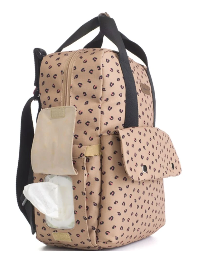 Sac à dos à langer Georgi Eco Leopard   Rose