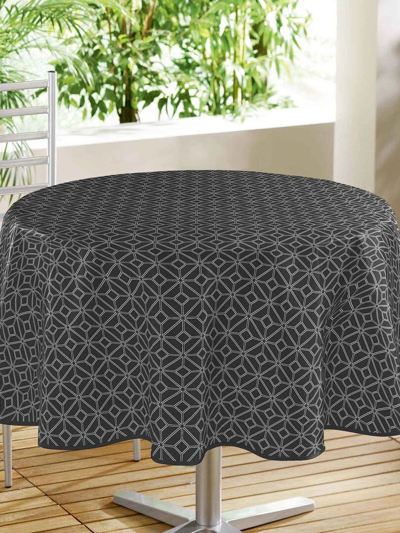 Nappe ronde Moderne Noir