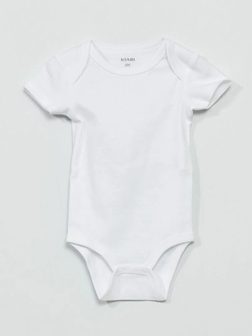 Lot de 3 bodies en jersey blanc