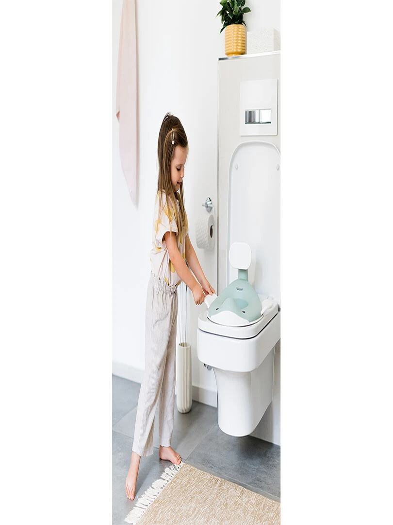 Réducteur de toilette baleine pour enfants   Bleu turquoise