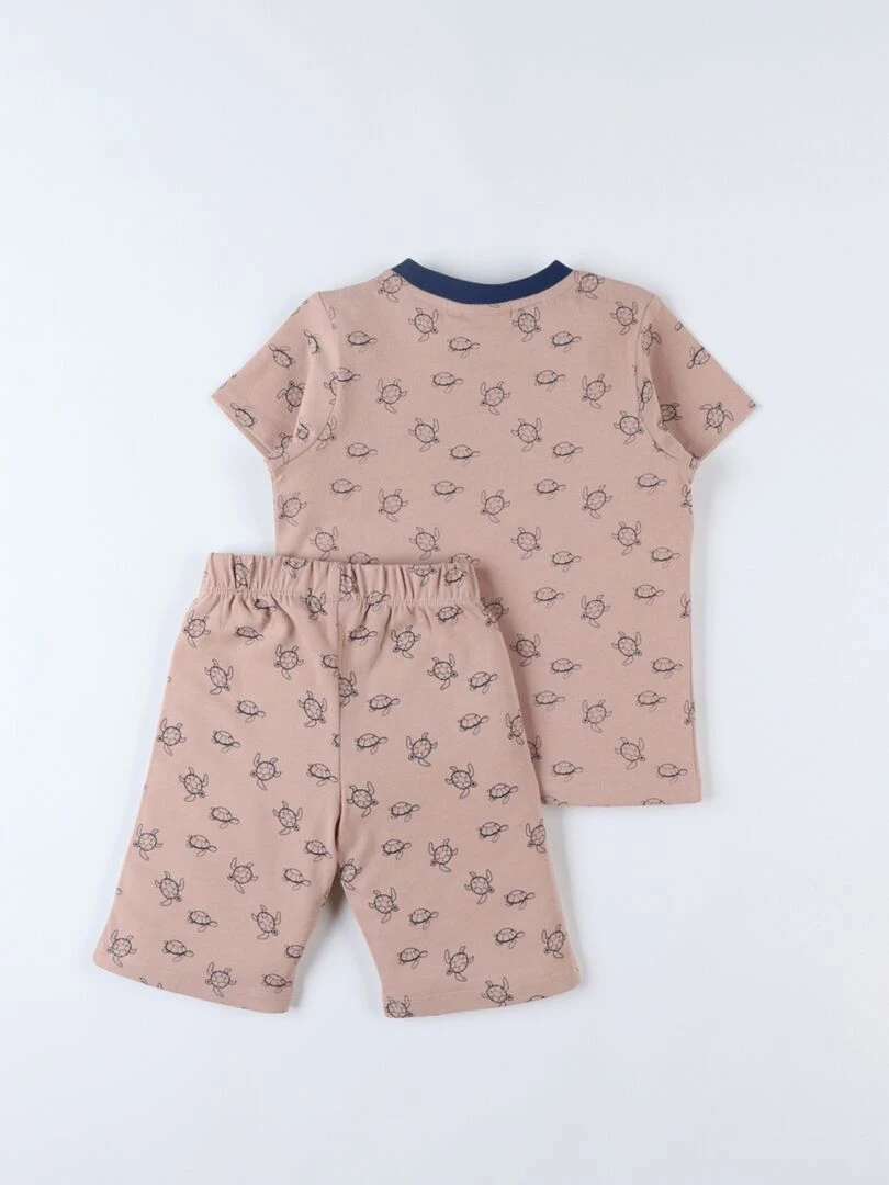 Pyjama 2 pièces imprimé tortues    Noukie's   Marron