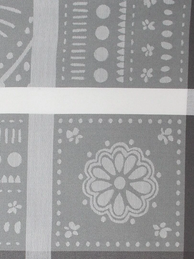 Nappe en jacquard esprit bohème   Gris souris