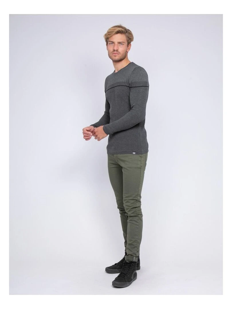 Pull fin col rond LARSONY   Bleu marine