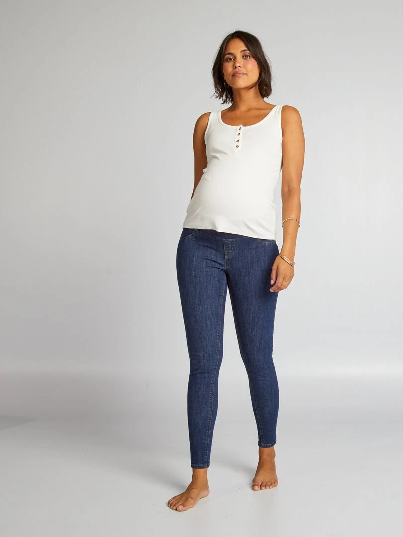 Jean grossesse skinny super stretch Debut de grossesse petit bandeau Brut