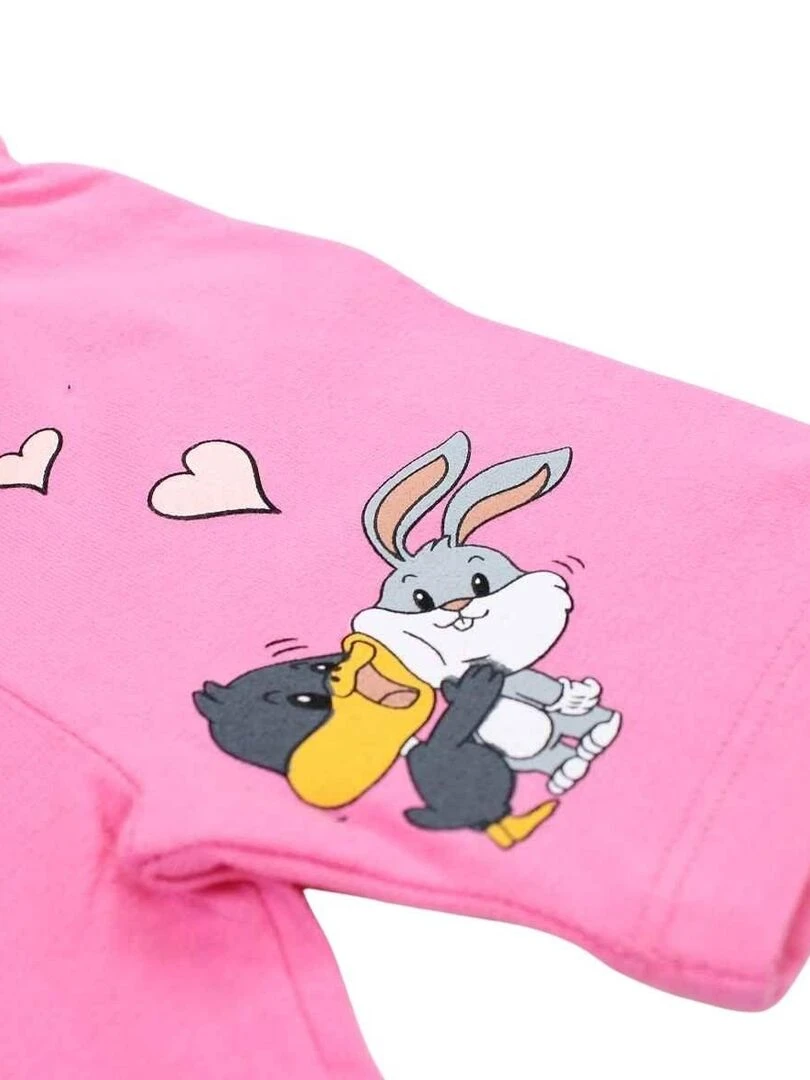 Looney Tunes   Ensemble T shirt legging bébé fille Imprimé Bugs Bunny   Rose