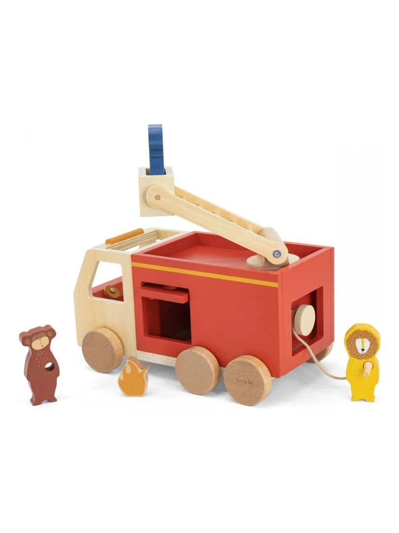Camion pompiers en bois   Trixie   Rouge