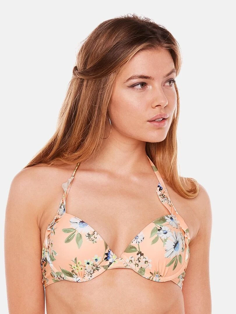 Haut de maillot push up FARNIENTE   Brigitte Bardot Bain   Orange