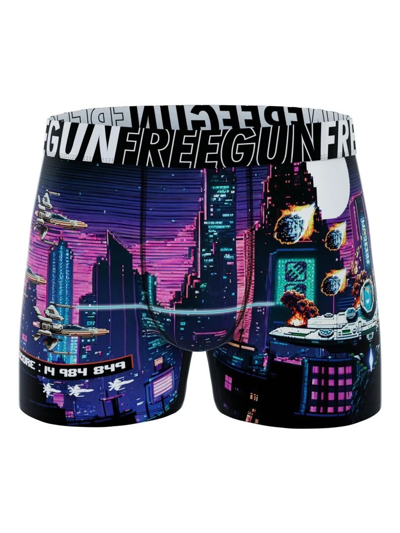 Lot de 3 boxers homme Garantie 2 ans Cyber Freegun   Violet