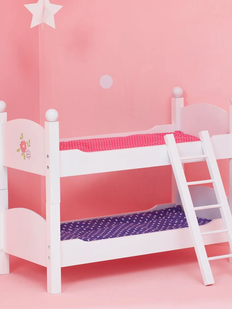 Lit superposé bois poupée poupon Little Princess mobiler accessoire TD 0095A   N/A