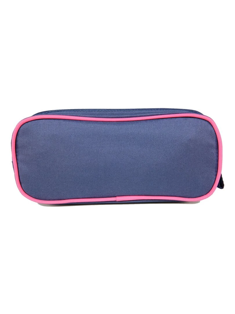 Trousse scolaire 2 compartiments Cybel Cheval/Licorne Rose et bleue marine Bagtrotter Rose