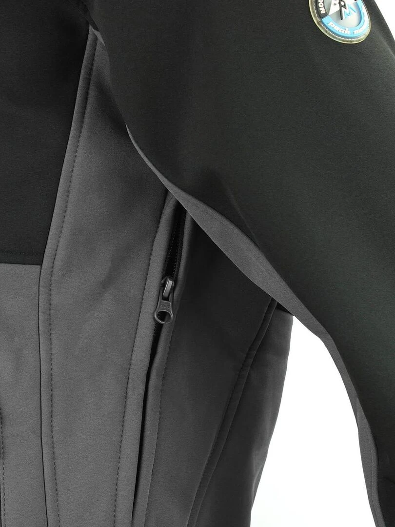 Blouson softshell homme CAMETIS   PEAK MOUNTAIN   Noir Gris