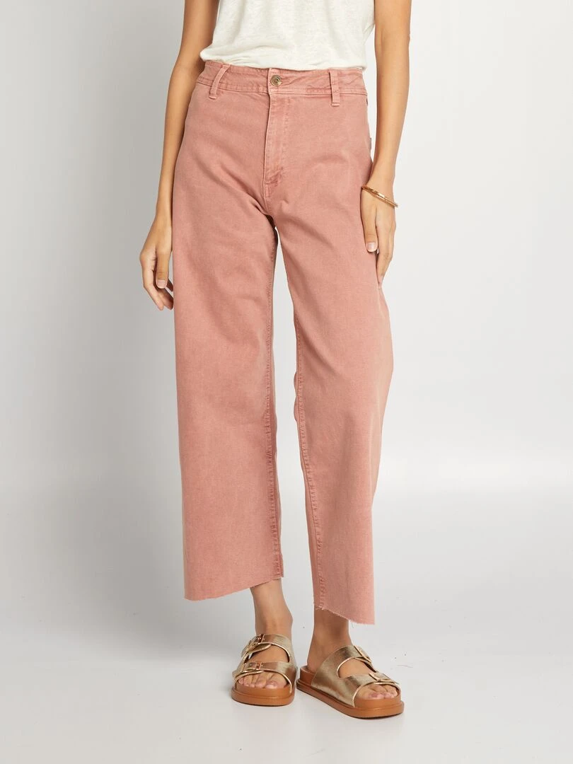 Pantalon cropped wide leg Rose