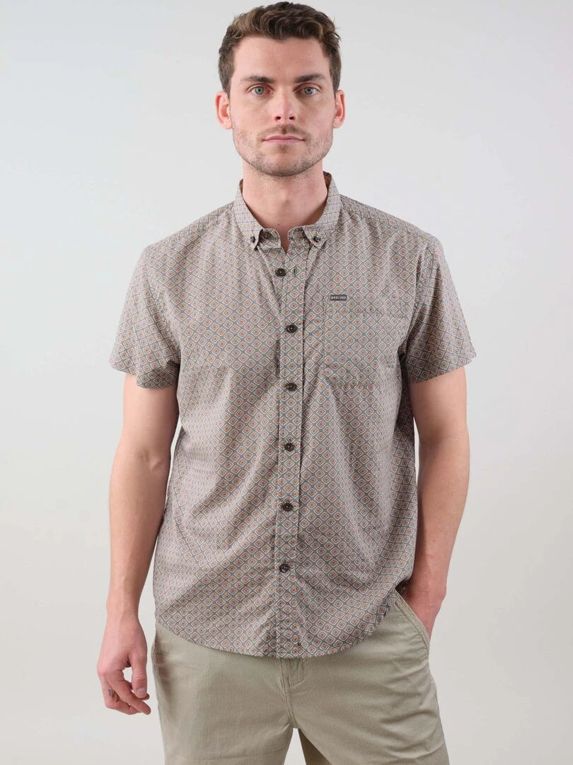 Chemise en coton pour homme 'Deeluxe' Marron