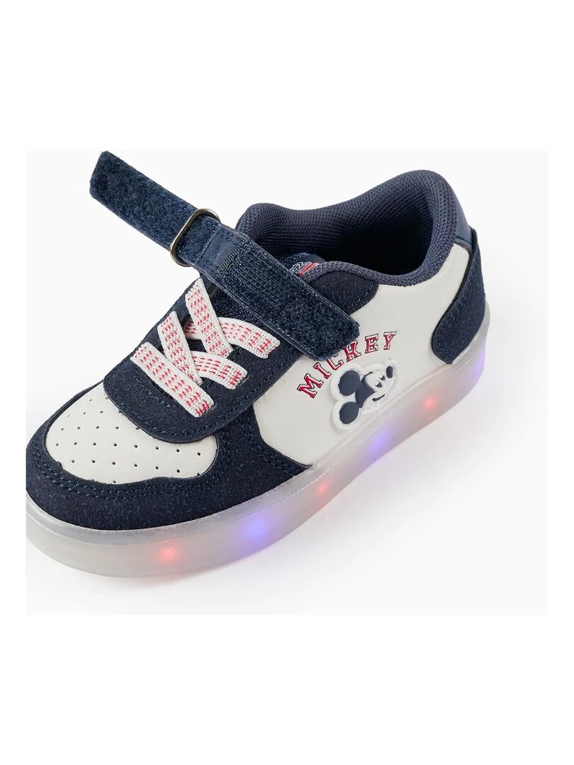 Baskets Lumineuses pour Bébé et Garçon 'Mickey'   MICKEY   Bleu foncé